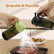 Oil Sprayer and Dispenser for Cooking- 2 x 16 oz Pack, Olive Green Glass to Preserve Fresh Oil, Suitable for Air Fryer, Roasting, Grilling, Barbecue, and Salad.