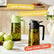 Oil Sprayer and Dispenser for Cooking- 2 x 16 oz Pack, Olive Green Glass to Preserve Fresh Oil, Suitable for Air Fryer, Roasting, Grilling, Barbecue, and Salad.
