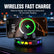 15W Car Mount Charger with 7-Color RGB Light, Car Phone Holder for Your Car, Horizontal Mode Wireless Charging, 360° Rotating Strong Suction Mount for iPhone 17 Pro Max 16 15 14 13 12
