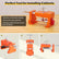 Cabinet Clamps, Cabinetry Clamps Cabinet Face Frame Clamps Cabinet Installation Clamps Cabinet Tools with Two Side Screws and Alignment Plate, 2 Pack, Up to 440 lbs Load Capacity, Orange