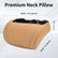 Car Headrest Pillow for Driving Memory Foam Palomino Brown 1 Pack | Soft Comfortable Leather Seat Head Rest Pillow Headrest Travel Neck Support Cushion for Most Cars SUV Home Office Chair