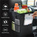Leak Proof Car Trash Can With Lid - Bag Hanging With Storage Pockets Collapsible And Portable Garbage Bin(Pattern pink)