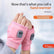 Heated Gloves Portable Heating Gloves with Digital Display,Rechargeable Heated Gloves,Smart Thermostatic Heated Fingerless,for Outdoor Work, Cycling, Skiing
