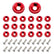 20PCS Bumper Fender Washer Bolt, M6×20mm Aluminum Alloy Engine Bay Dress Up Bolts Fasteners Kit, CNC Finishing Fender Washer JDM Car Modification Installation Hardware Kit