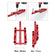 Self Centering Doweling Jig Woodworking Joinery Hole Drill Guide with 1/4 5/16 3/8 Inch Positioner Locator Tool Red Wave Hardware Precise Punch Drilling Jig Kit