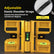 Magnetic Post Level, 270° Adjustable Folding Post Level with 3 Vials