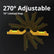 Magnetic Post Level, 270° Adjustable Folding Post Level with 3 Vials