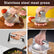 5.5 Inch Round & Square Burger Press, Stainless Steel Burger Smasher, Non-Stick Hamburger Smasher Tool for Meat, Bacon, Steak and Burger (Round)