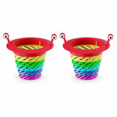 Rainbow Collapsible Kitchen Sink Strainer Basket Cute Removable Monster Multi Layer Expandable Food Drainage Basket Catcher Plastic Filter Stopper Water Drainer