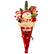 Christmas Cone Bouquet, Tabletop Centerpiece with Plush Flower