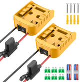 Power Wheels Adapter for Dewalt 20V Battery Adapter Power Wheels Battery Conversion Kit with Switch, Fuse & Wire Terminals, 12AWG Wire, Power Connector for DIY Ride On Truck, RC Car Toys and Robotics