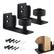 HARDWARE Barn Door Floor Guide Black, 8 in 1 Adjustable Rollers, Sliding Guides Floor Mount, Flush Bottom Design, 2 Pack