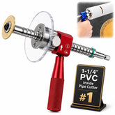 1-1/4" pvc inside pipe cutter metal tool with diamond grinding wheel and guide carbide for cast iron removal positioning hand operated adjustable depth kit drill grit cutting