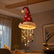 Iighted Santa Hat Hanging Chandelier, Christmas Home Decor