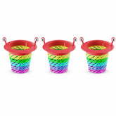 Rainbow Collapsible Kitchen Sink Strainer Basket Cute Removable Monster Multi Layer Expandable Food Drainage Basket Catcher Plastic Filter Stopper Water Drainer