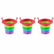 Rainbow Collapsible Kitchen Sink Strainer Basket Cute Removable Monster Multi Layer Expandable Food Drainage Basket Catcher Plastic Filter Stopper Water Drainer