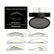 Eyebrow Stamp Powder Set with 3 Pairs of Seals Perfect Eye Brow Power One Second Make Up Nature Brow Makeup Tool