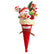 Christmas Cone Bouquet, Tabletop Centerpiece with Plush Flower