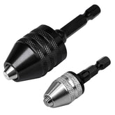 3Pieces Keyless Drill Chuck Adapter Set, 1/4 Inch Hex Shank Quick Change Drill Bit Converter, 0.3-3.6mm and 03.-6.5mm and 0.6-8mm for Impact Drivers and Power Drills Compatible with Milwaukee, DeWalt, Makita