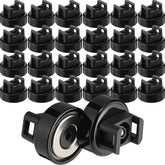 24 Pieces Magnet Zip Tie Mount 22 mm Heavy-duty Magnetic Zip Tie Mounts 22LBS Strong Multipurpose Wire Cable Holder Mount for Home Office Wire Management Marine Electrical Wiring