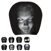 Funny Cartoon Ghost Face Headrest Covers for Cars (Type D-2PCS) | Stretchy Soft Polyester Fabric Car Seat Head Rest Protector, Spooky Scary Face Auto Interior Decoration Set