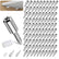 100 Pack Cabinet Shelf Pegs, Self Tapping Screws Cabinet Laminate Support, Shelf Pins with Non-Slip Sleeve for Kitchen Cabinet, Cupboard, Bookcase