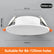 Crapyt Ceiling Hole Cover Plate, 7.28"/185mm Diameter ABS Wall Mount Decorative Cap, Round Access Panel, For 6.3"-6.65"/160-169mm Ceiling and Wall Openings, 2 Pcs White