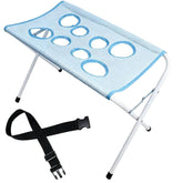Collapsible Mesh Pet Grooming Hammock Stand, Bathing Station for Small Pets