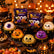 Halloween Squishy Collectible Figurine,Pumpkin Shaped Decor,Random Style