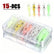 15/30-PCS Soft Plastic Fishing Lures, Grass Shrimp Shape Fishing Equipment - Realistic Swim Micro Bait for Freshwater/Saltwater, Easy Hookups Fishing Accessories, Bass Lure