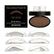 Eyebrow Stamp Powder Set with 3 Pairs of Seals Perfect Eye Brow Power One Second Make Up Nature Brow Makeup Tool