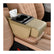 Car Center Console Armrest Pillow, Memory Foam Leather 4 in 1 Vehicle Arm Rest Cover with Tissue Box 2 Side Storage Bag Cup & Phone Holder, Auto Armrest Cushion, Universal Fit (Orange)