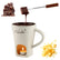 Chocolate Heating Cup 150ML, Christmas Ceramic Mug, Chocolate Melter with Fork, Cheese Fondue Cup, Couple Christmas Gift