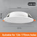 Crapyt Ceiling Hole Cover Plate, 7.28"/185mm Diameter ABS Wall Mount Decorative Cap, Round Access Panel, For 6.3"-6.65"/160-169mm Ceiling and Wall Openings, 2 Pcs White