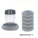 Dish Scrubber with Soap Dispenser, Steel Wool Scrubber with Replaceable Steel Wool, Transparent Cleaning Solution Reservoir, Cast Iron Cleaning Kit with Cast Iron Scraper for Cleaning Pans, Grills