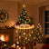 Iighted Santa Hat Hanging Chandelier, Christmas Home Decor