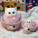 Mom &amp; Baby Cat Squishy Set with Matching Woven Baskets, Cute Slow-Rebound Stress Relief Toy