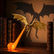 Dragon Bookshelf Nook Light, 3D Printed Fantasy Sculpture with Spread Wings Choose from 4 Color Duos , Stable Shelf Accent for Desk, Library, or Collector Display