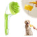 Pet Bath Brush with Shampoo Dispenser, New Dog Bath Brush Soft Silicone Bristle for Bathing Pets Grooming Massage Brush