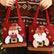 Christmas Gift Wrap Bags Reusable Linen Presents Tote Handle Bags Christmas tree Decorations