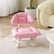 Rolling Work Stool with Backrest, Padded Plastic Seat for Office