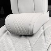 Car Headrest Pillow for Driving Memory Foam Palomino Brown 1 Pack | Soft Comfortable Leather Seat Head Rest Pillow Headrest Travel Neck Support Cushion for Most Cars SUV Home Office Chair