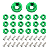 20PCS Bumper Fender Washer Bolt, M6×20mm Aluminum Alloy Engine Bay Dress Up Bolts Fasteners Kit, CNC Finishing Fender Washer JDM Car Modification Installation Hardware Kit