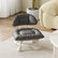 Rolling Work Stool with Backrest, Padded Plastic Seat for Office