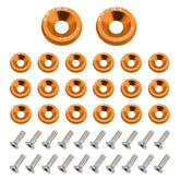 20PCS Bumper Fender Washer Bolt, M6×20mm Aluminum Alloy Engine Bay Dress Up Bolts Fasteners Kit, CNC Finishing Fender Washer JDM Car Modification Installation Hardware Kit