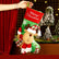 Christmas stockings with hanging loops, perfect for decorating the mantelpiece; they can be used to hold candies and small gifts, suitable for both children and adults.