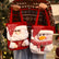 Christmas Gift Wrap Bags Reusable Linen Presents Tote Handle Bags Christmas tree Decorations