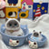 Mom &amp; Baby Cat Squishy Set with Matching Woven Baskets, Cute Slow-Rebound Stress Relief Toy