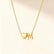Heart Initial Necklace for Women Teen Girls 14K Gold Plated A-Z
