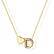 Heart Initial Necklace for Women Teen Girls 14K Gold Plated A-Z